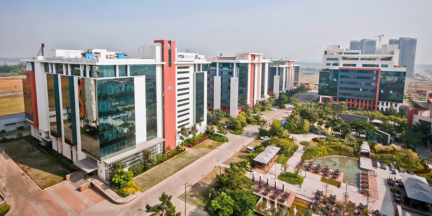 Ecospace Business Park office buildings and landscaped grounds in New Town, Kolkata